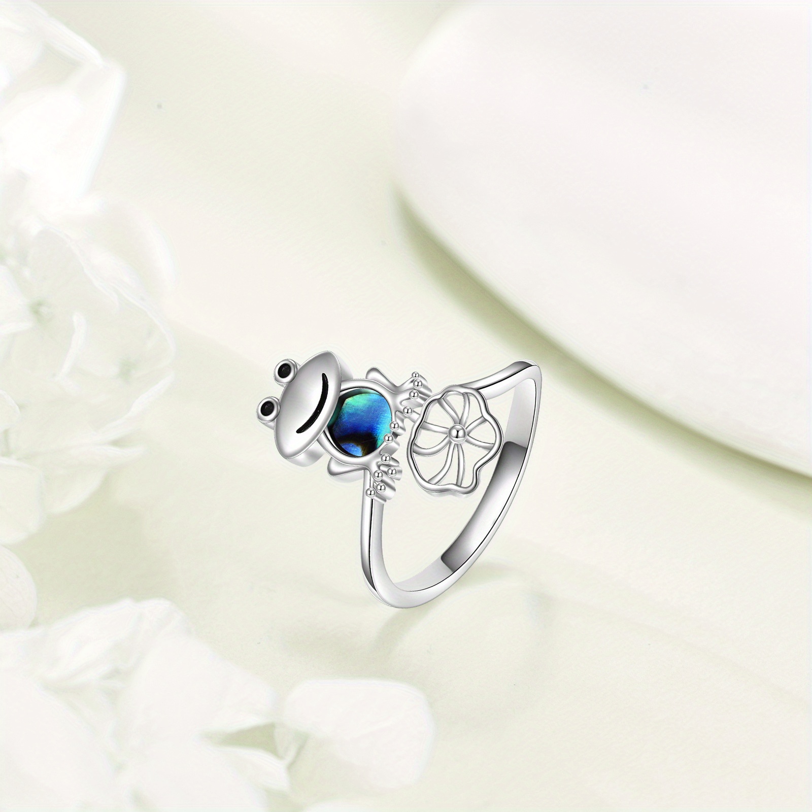 925 Silver Frog Ring for Women Gift